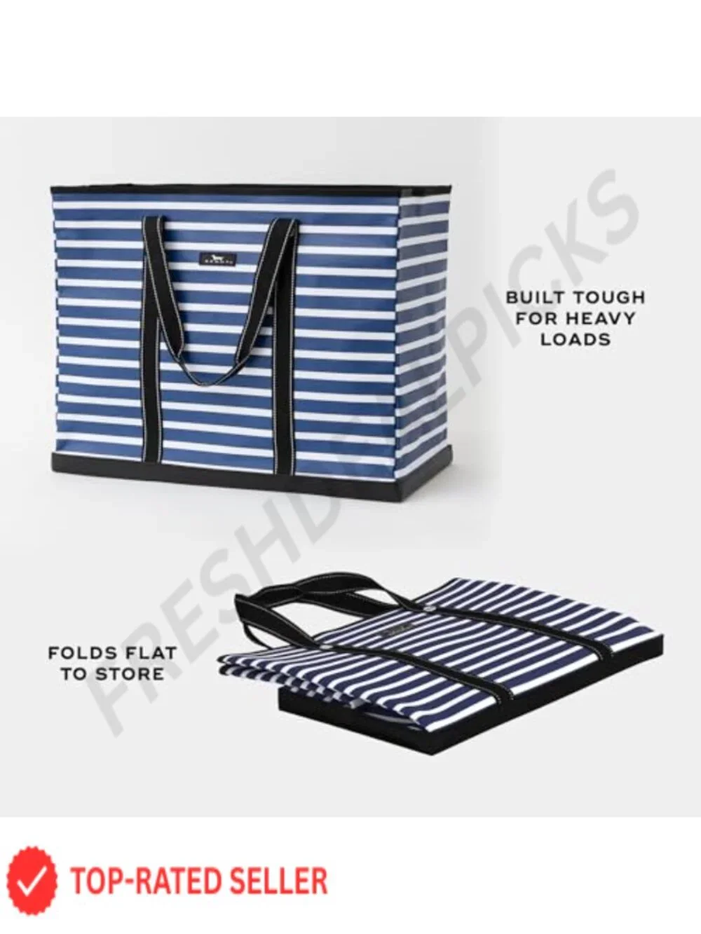 XX-Large Zip Tote - All-Weather Woven Fabric, Water-Resistant, Heavy Duty Beach